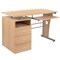 Emma and Oliver Desk with Three Drawer Single Pedestal and Pull-Out Keyboard Tray